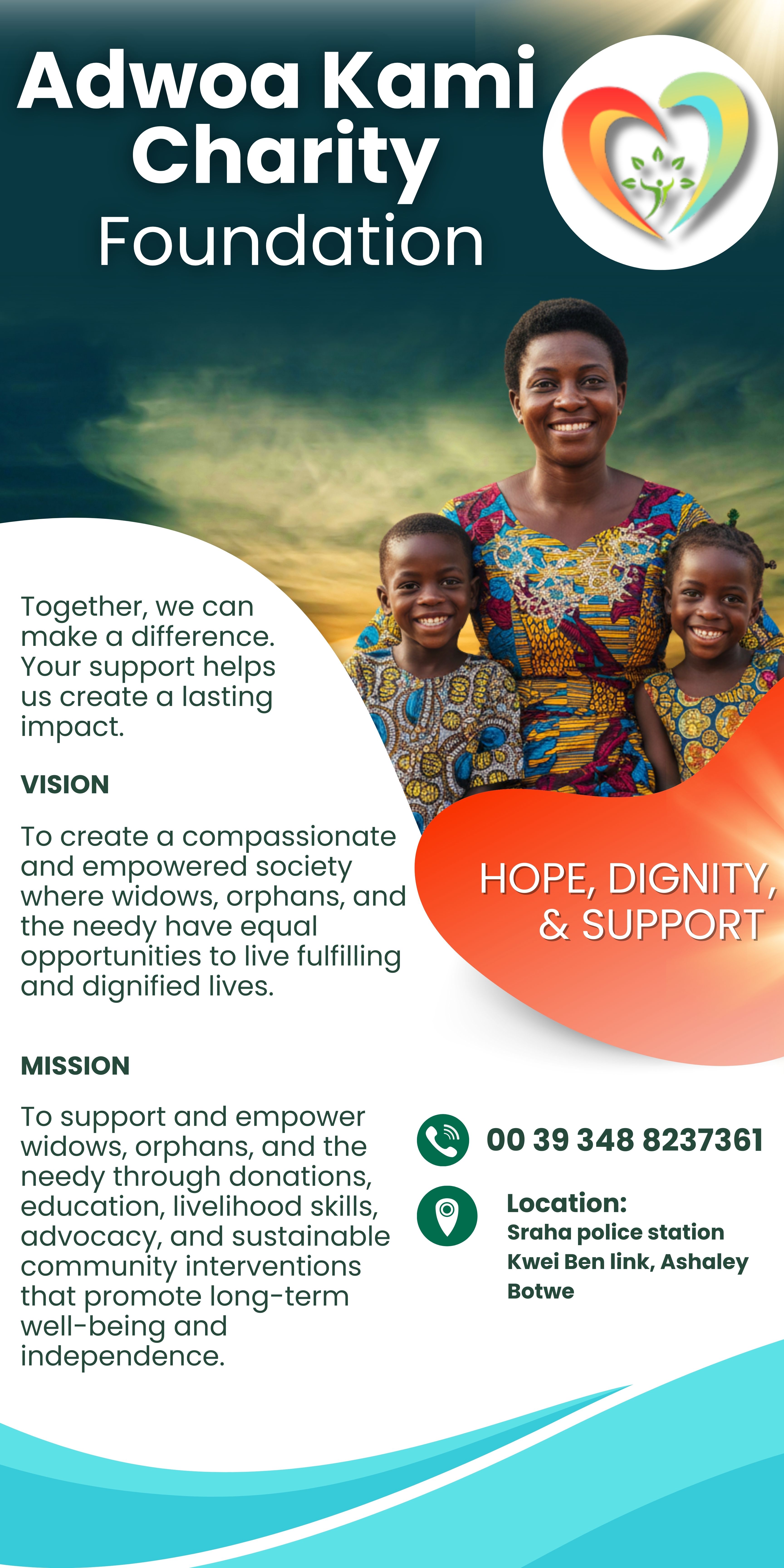 Adwoa Kami Charity Foundation Banner