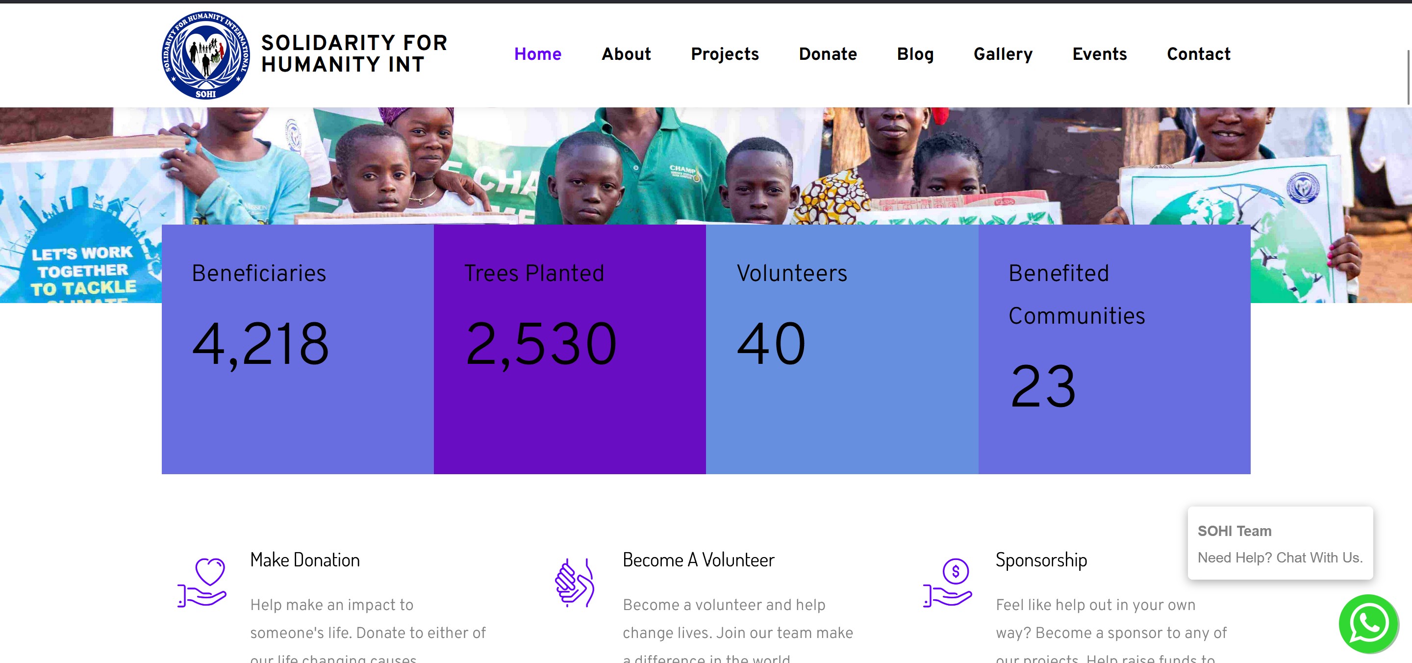 SOHI NGO Website