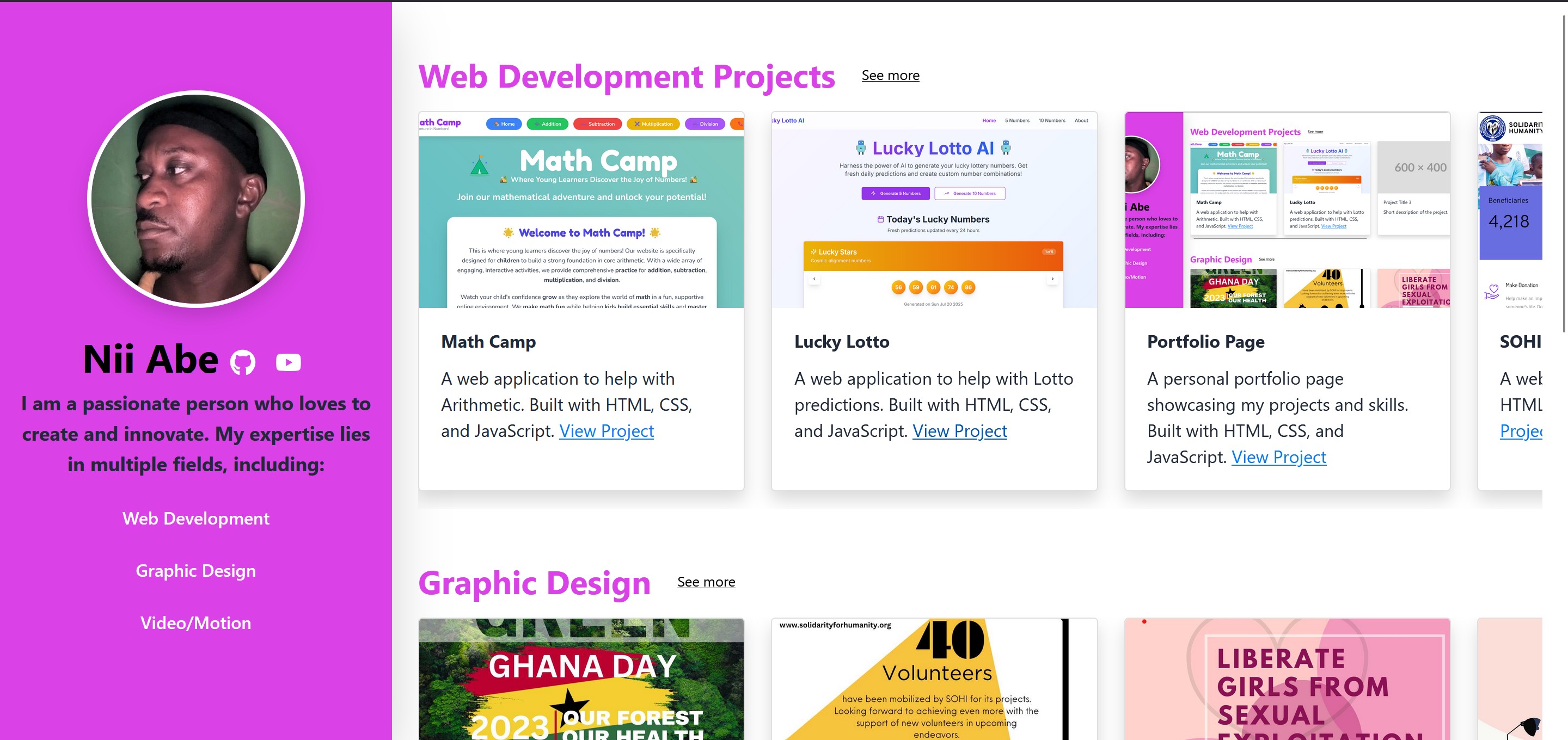 Portfolio Page